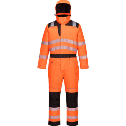 Oxford Weave 300D Class 3 PW3 Hi Vis Winter Coverall Orange / Black XL 31" by Tooled Up GBP108.95 - Grab Your Coat!
