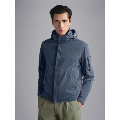 Paul & Shark Mens Light Cyan Windbreaker Jacket by Designer Wear GBP340 - Grab Your Coat!