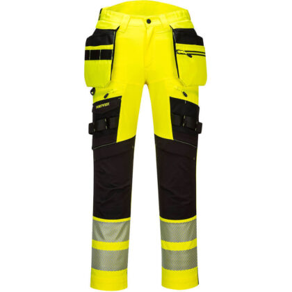 Portwest DX4 Hi Vis Detachable Holster Pocket Trousers Yellow / Black 36" 31" by Tooled Up GBP81.95 - Grab Your Coat!