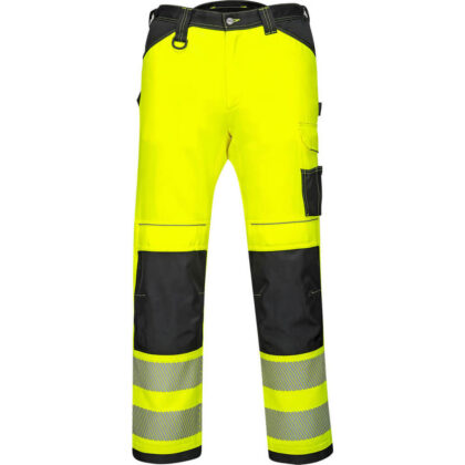 Portwest PW3 Hi Vis Lightweight Stretch Trousers Yellow / Black 41" 31" by Tooled Up GBP42.95 - Grab Your Coat!