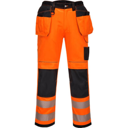 Portwest PW3 Hi Vis Stretch Holster Trousers Orange / Black 38" 31" by Tooled Up GBP53.95 - Grab Your Coat!