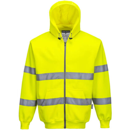 Portwest Zip Front Class 3 Hi Vis Hoodie Yellow 2XL by Tooled Up GBP29.95 - Grab Your Coat!