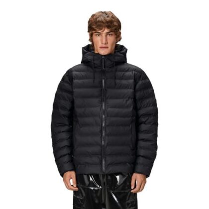 Rains Mens Black Lohja Puffer Jacket by Designer Wear GBP191 - Grab Your Coat!