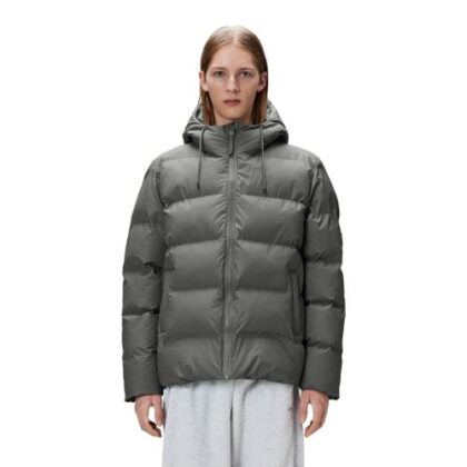 Rains Mens Grey Alta Puffer Jacket by Designer Wear GBP225 - Grab Your Coat!