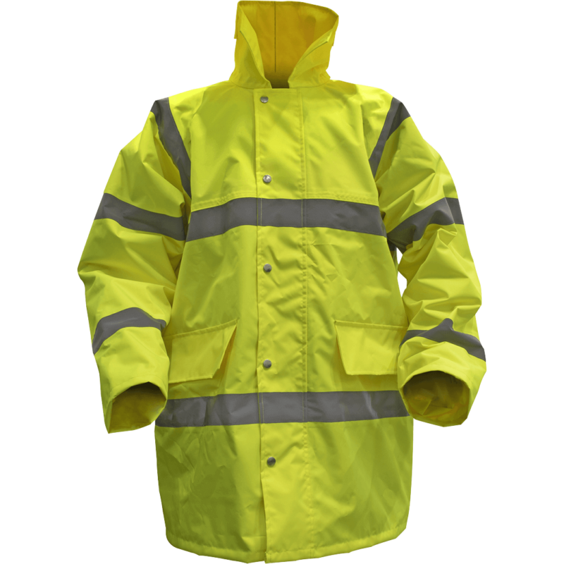 Sealey Quilted Lining Hi Vis Motorway Jacket Yellow L by Tooled Up GBP35.95 - Grab Your Coat!