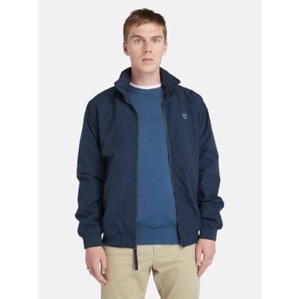 Timberland Mens Dark Sapphire Water Resistant Bomber Jacket by Designer Wear GBP116 - Grab Your Coat!