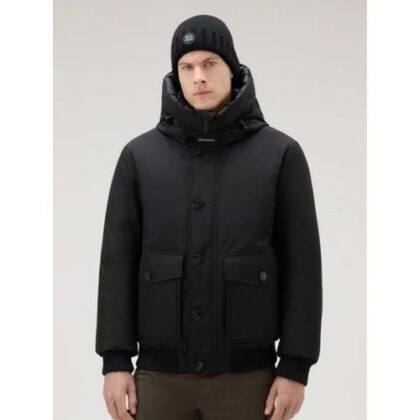 Woolrich Mens Black Polar Bomber Jacket by Designer Wear GBP429 - Grab Your Coat!