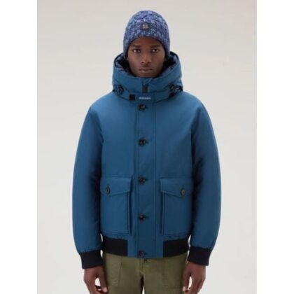 Woolrich Mens Blue Lobster Polar Bomber Jacket by Designer Wear GBP429 - Grab Your Coat!