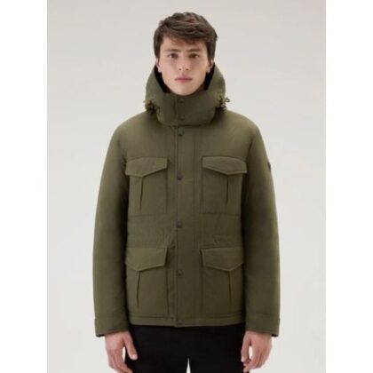 Woolrich Mens Dark Green Aleutian Field Jacket by Designer Wear GBP345 - Grab Your Coat!